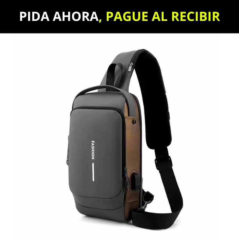 Bolso de Hombro Antirrobo con Carga USB